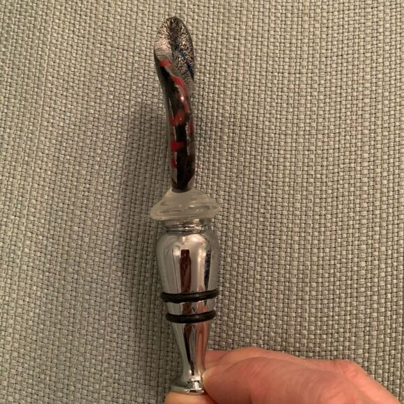 Murano Glass Wine Stopper Va Bene 5" Tall - Picture 4 of 10